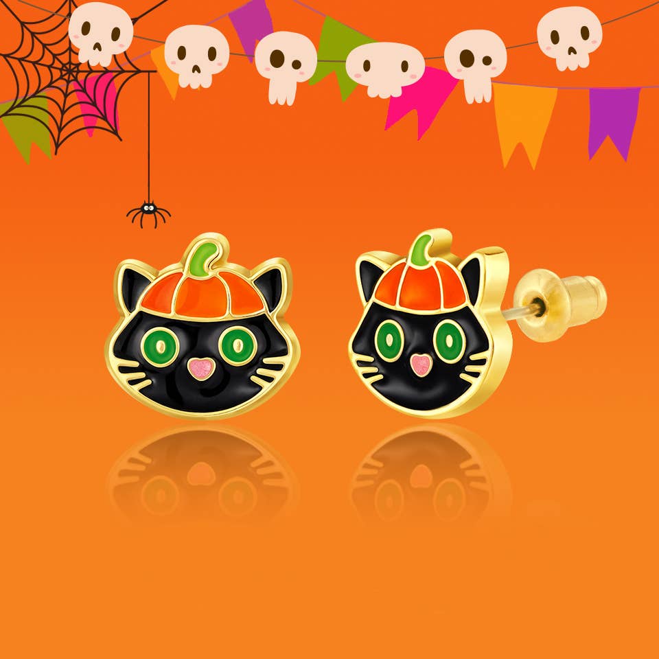Purr-fectly Spooky | Halloween | Cutie Stud Earrings