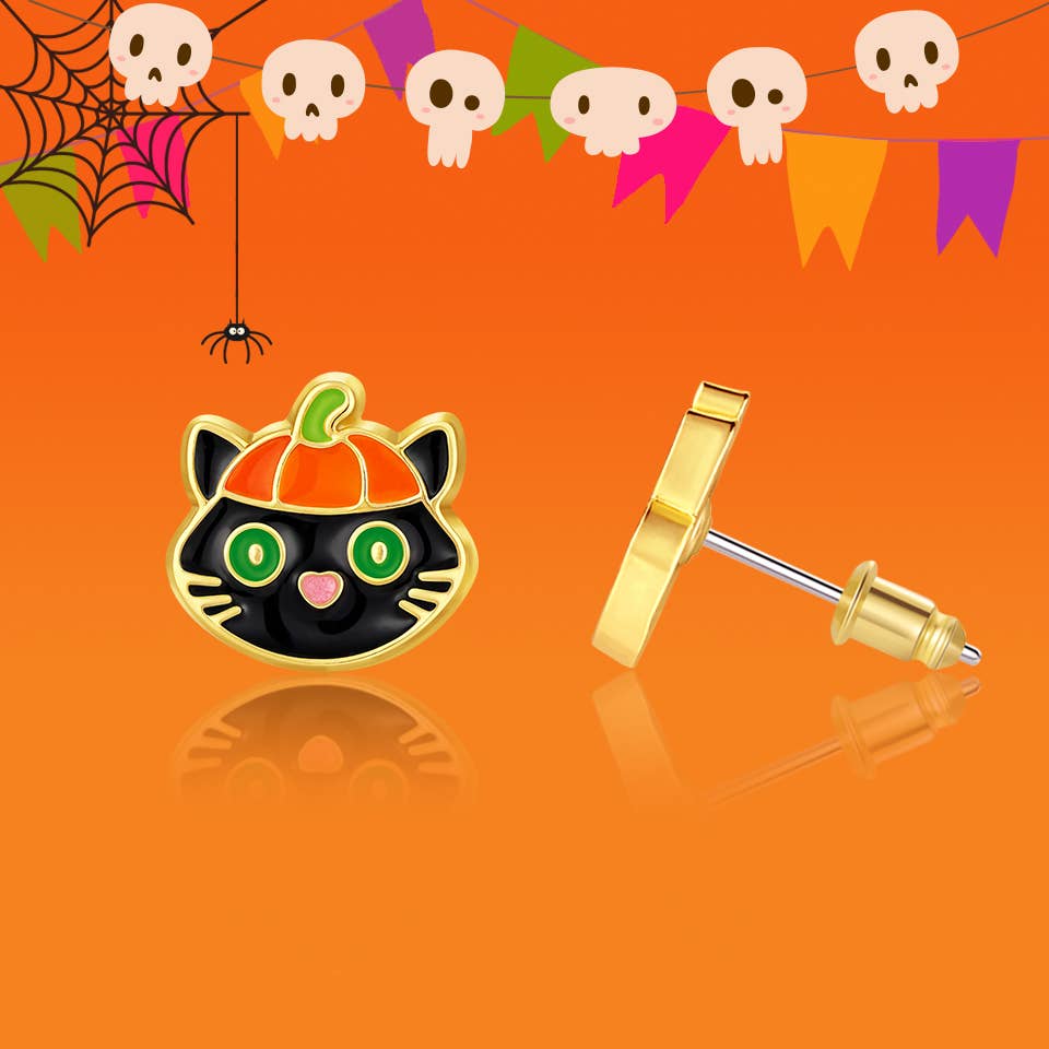Purr-fectly Spooky | Halloween | Cutie Stud Earrings