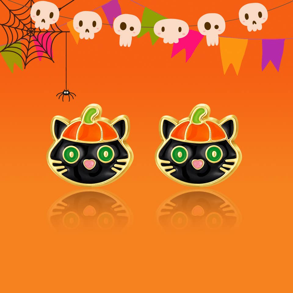 Purr-fectly Spooky | Halloween | Cutie Stud Earrings