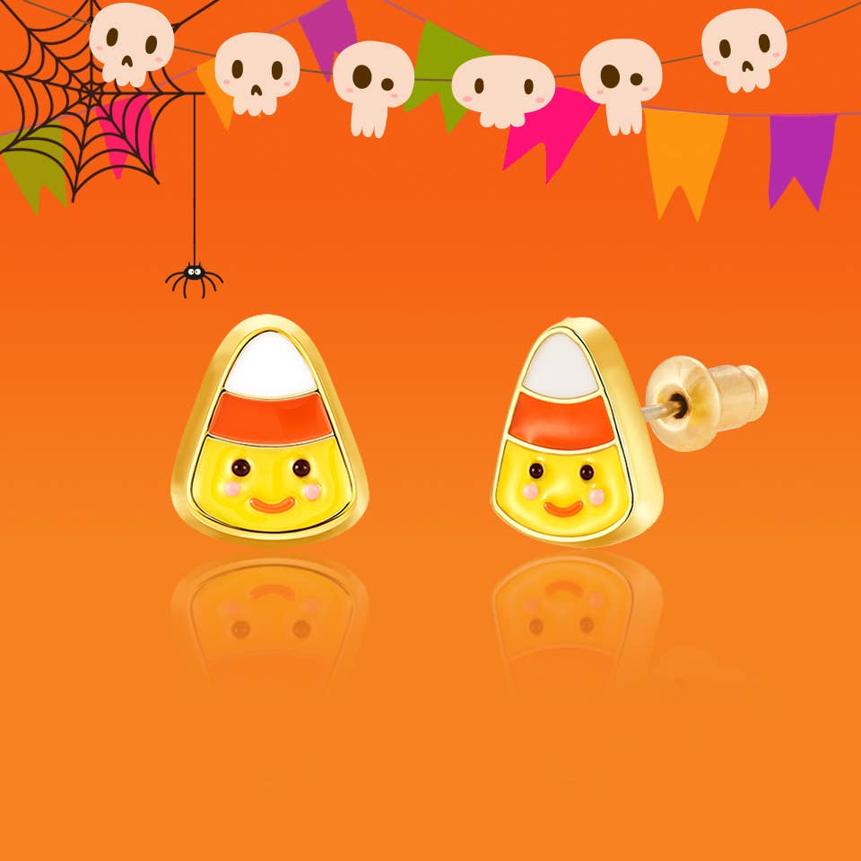 Candy Corn | Halloween | Cutie Stud Earrings for Girls