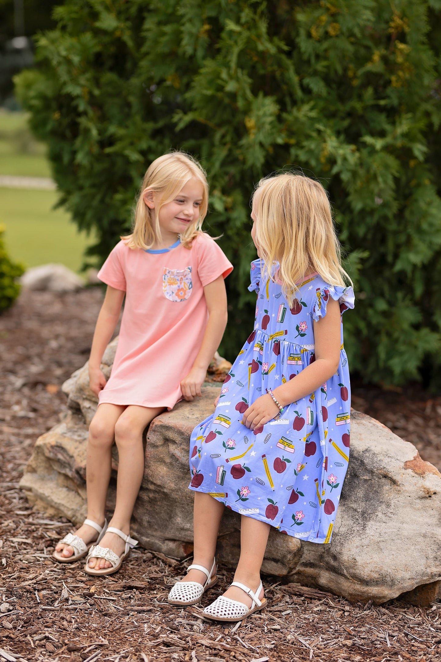 Peach Blossom Pocket Dress
