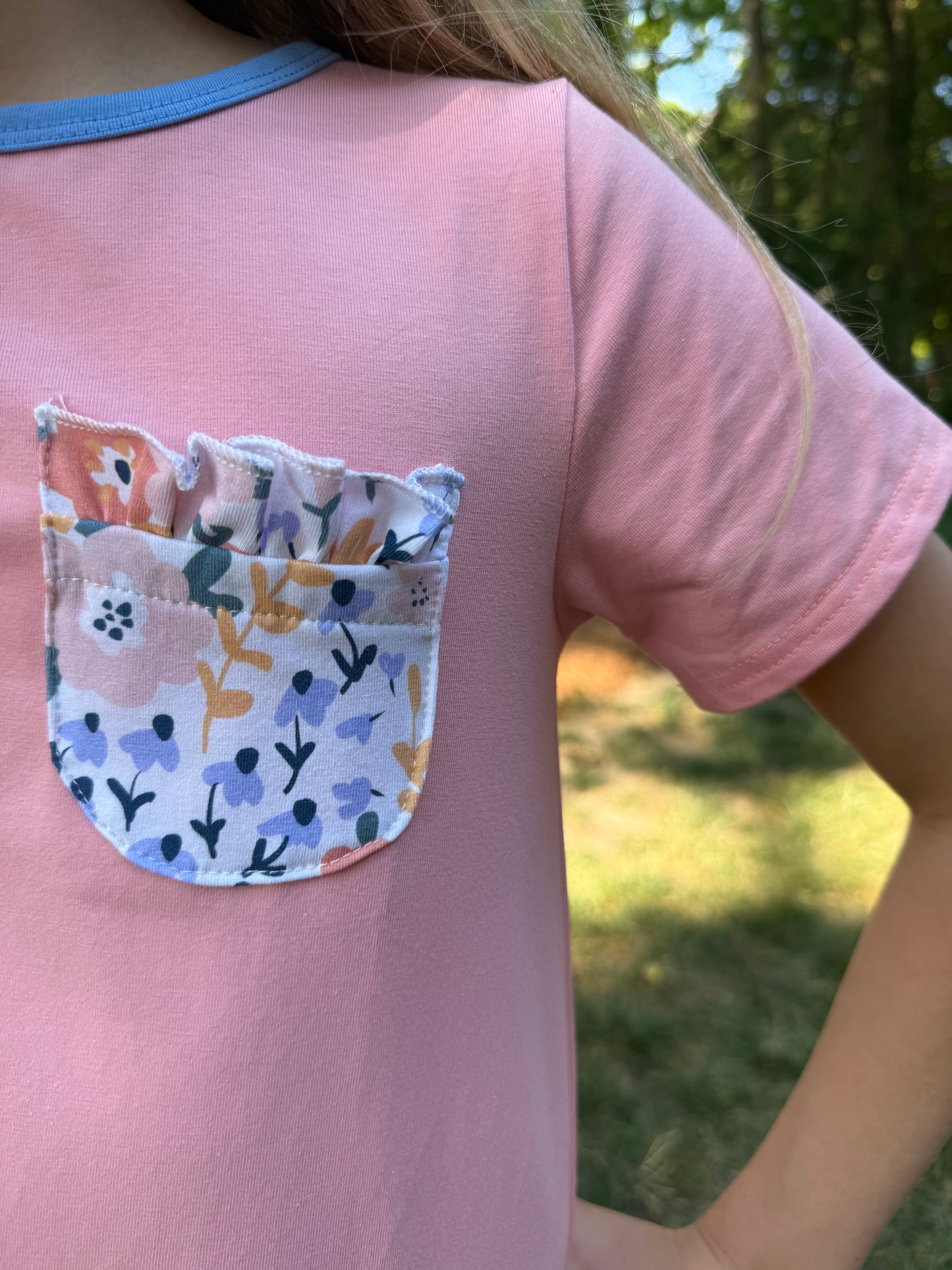 Peach Blossom Pocket Dress