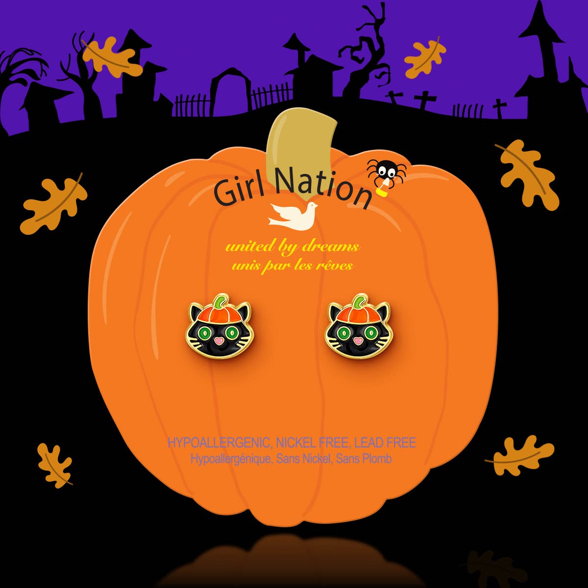 Purr-fectly Spooky | Halloween | Cutie Stud Earrings