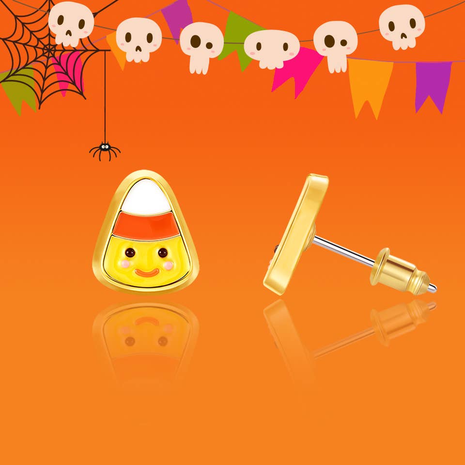 Candy Corn | Halloween | Cutie Stud Earrings for Girls