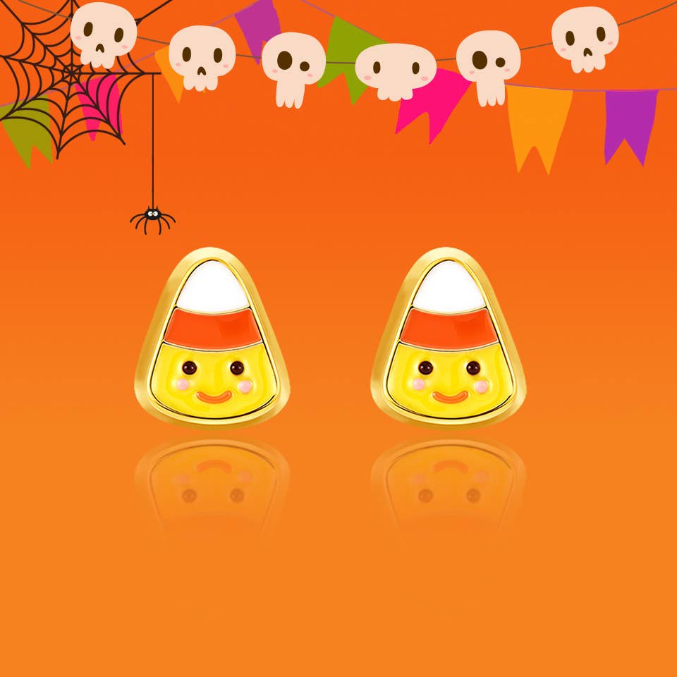 Candy Corn | Halloween | Cutie Stud Earrings for Girls