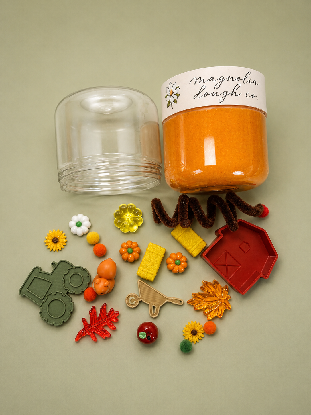 Kids Sensory Play Dough Jar | Pumpkin Patch